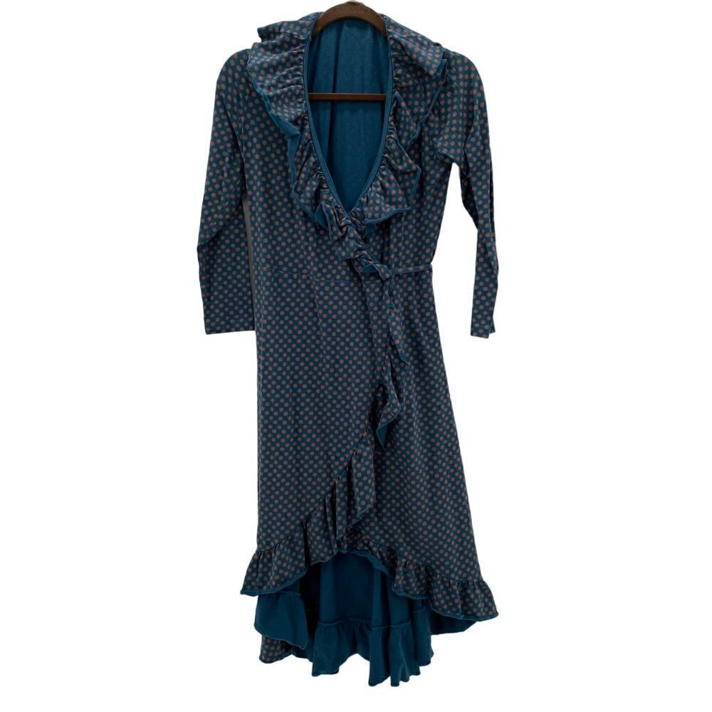 Matilda Jane 3/4 Sleeve Ruffle Hem Wrap Dress Women's Size S